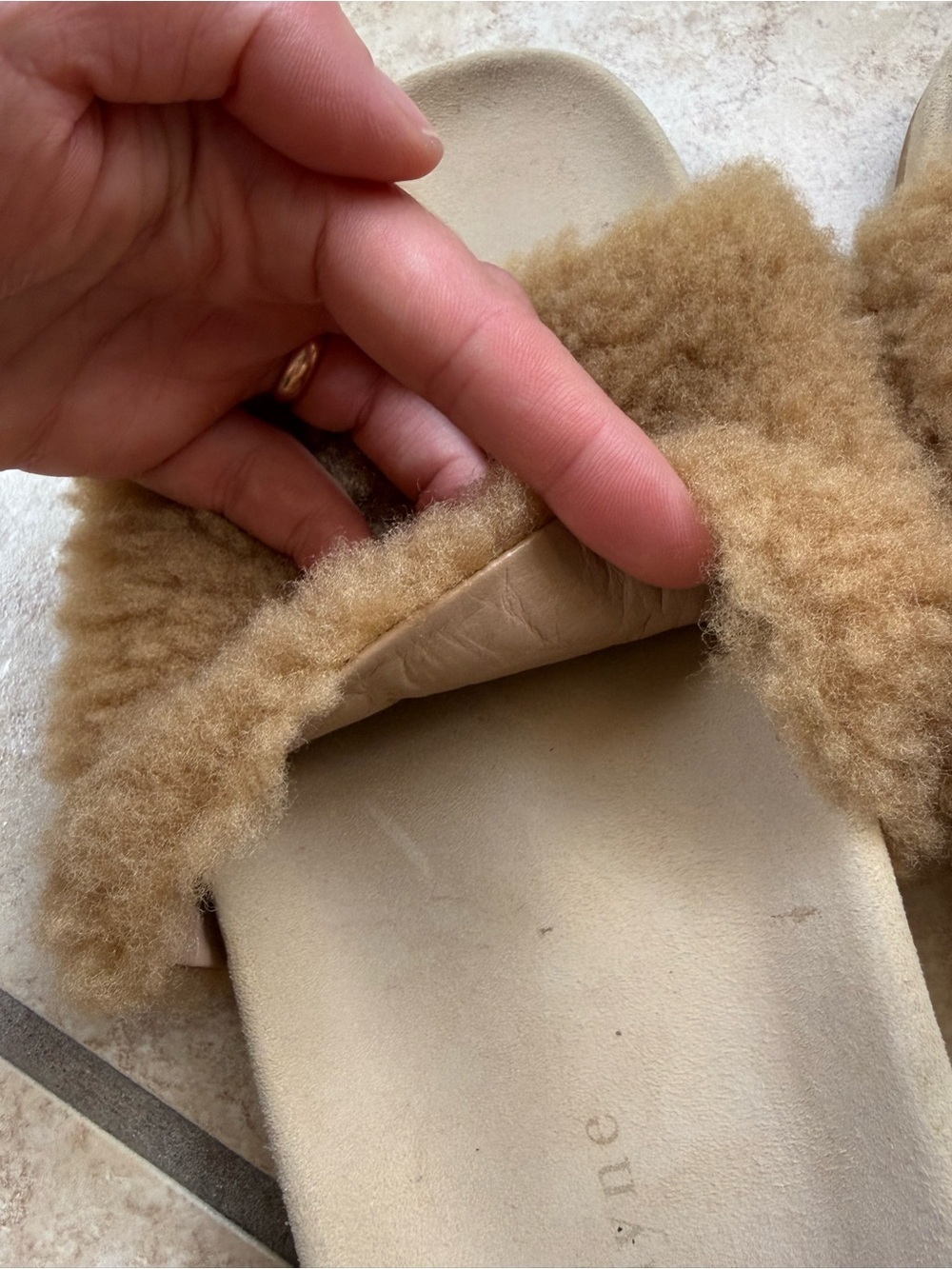 Jenni Kayne shearling slide sandals - Picture 3 of 4
